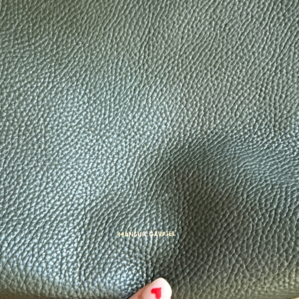 Mansur Gavriel Dark Green Everyday Cabas Leather Hobo Bag - Picture 4 of 12